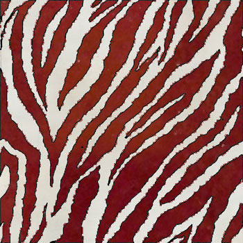 Mosaic House Moroccan tile HPC Papyrus 1-7 White,   Red,    solid {hand painted handpainted 6x6} 